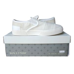 Sun + Stone‎ Cream Slip-On Sneakers